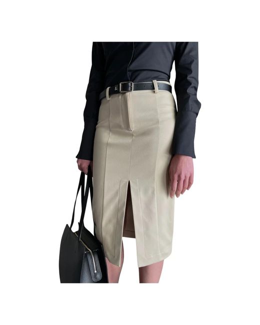 Patrizia Pepe Kokerrok Met Centrale Split in het Black