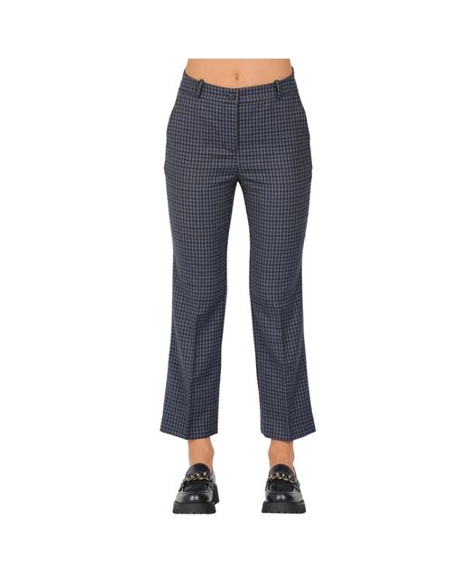 ROSSO35 Blue Cropped Trousers