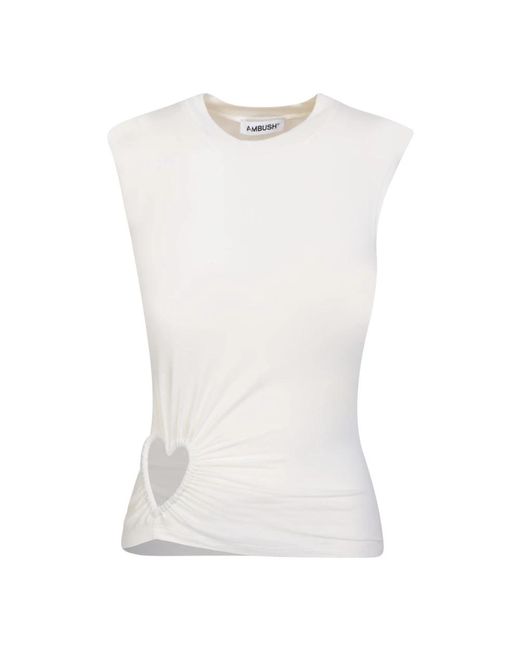 Ambush White Sleeveless Tops