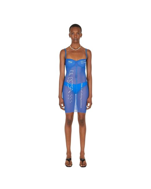DI PETSA Blue Short Dresses