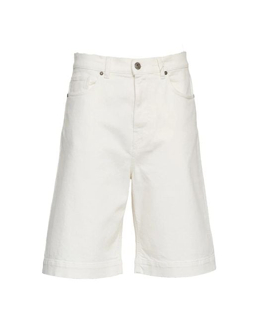 P.A.R.O.S.H. White Denim Shorts