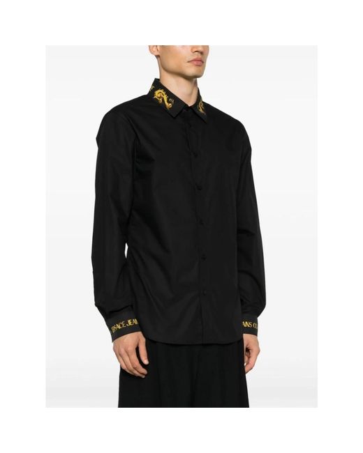 Versace Schwarze hemden mit pop.density eff. nylon touch in Black für Herren