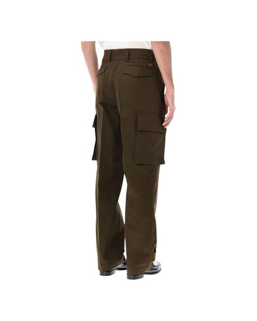 Valentino Garavani Green Straight Trousers for men