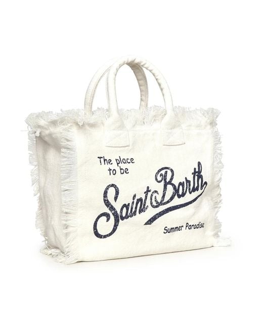 Mc2 Saint Barth White Shopping Bags