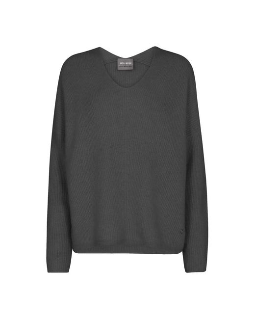 Mos Mosh Black V-neck Knitwear