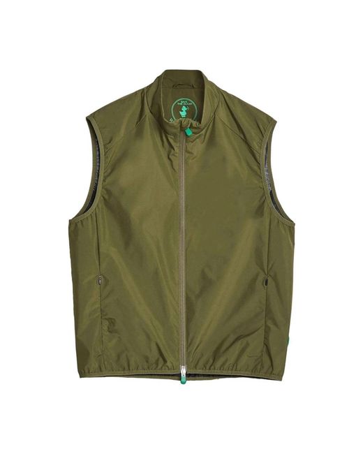 Save The Duck Jassen ,Groen ,Polyester Stijlvol Gilet Jasje in het Green voor heren