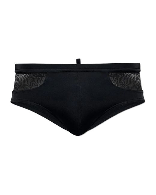 DSquared² Swim Briefs in het Black voor heren
