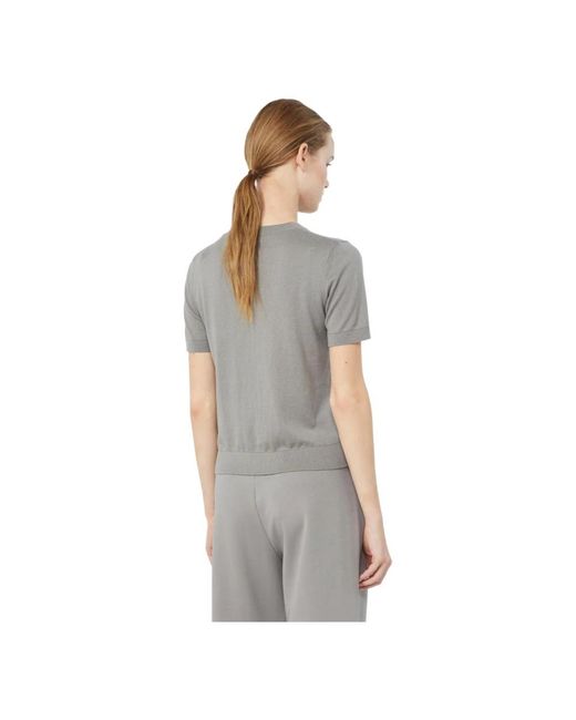 Max Mara Gray Round-Neck Knitwear