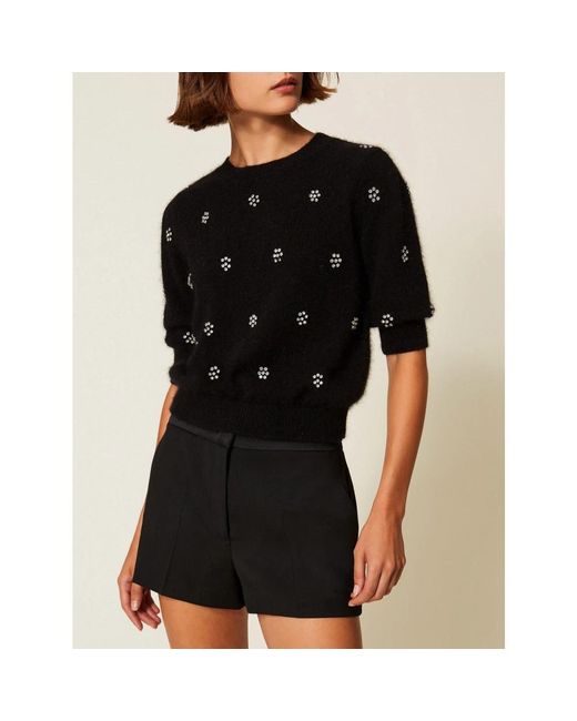 Twinset Black Round-Neck Knitwear