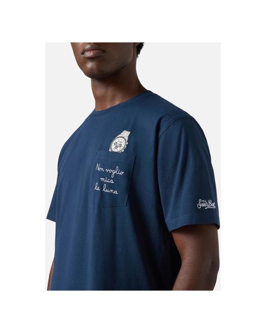 Mc2 Saint Barth Blue T-Shirts for men