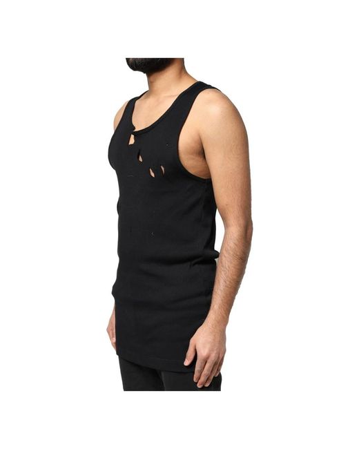 Dolce & Gabbana Black Sleeveless Tops for men