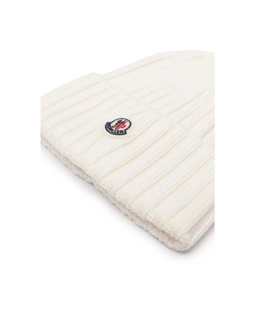 Moncler Natural Stilvolle Bianco Hüte & Mützen