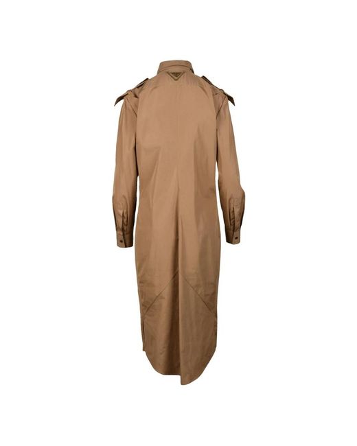 Midi Dresses Prada de color Brown