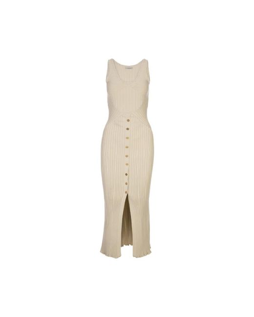 Rabanne Natural Weiße Kleider Mit Viskose Und Polyester