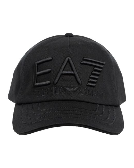 EA7 Black Hats & Caps for men