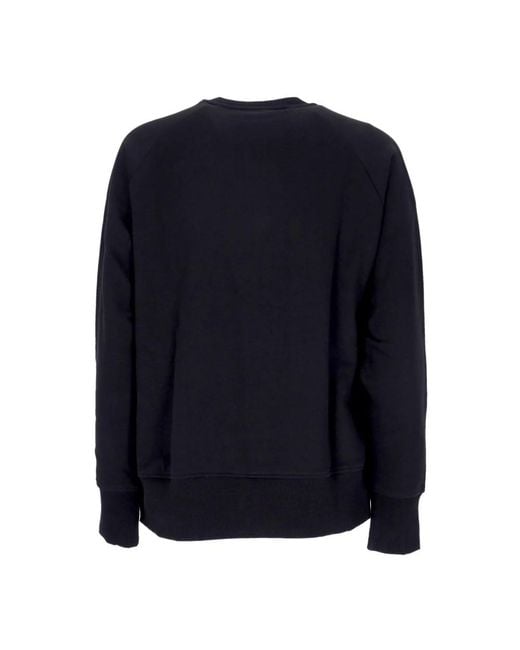 Ellesse Hoodies & Sweatvesten ,Zwart ,Katoen Zwarte Lichtgewicht Crewneck Sweatshirt in het Blue