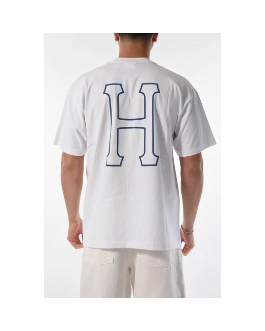 Huf Baumwoll-t-shirt mit front- und rückendruck in White für Herren