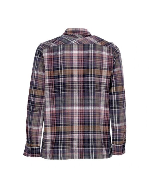 Carhartt Kariertes Langarmhemd Braun in Blue für Herren