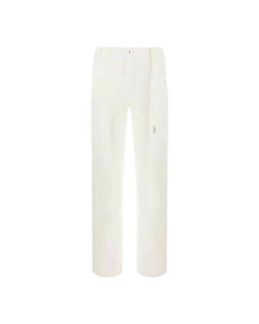 Straight Trousers di Ann Demeulemeester in White da Uomo