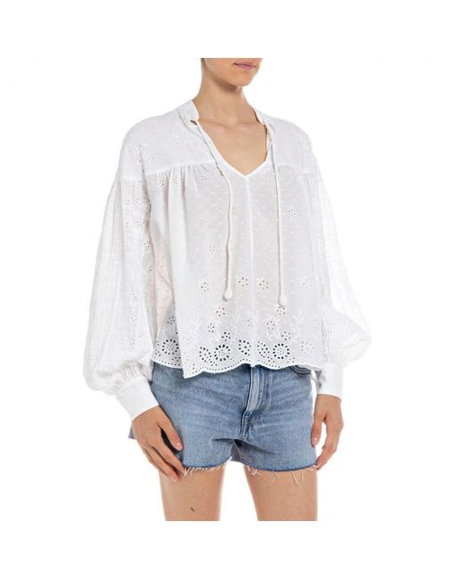 Replay White Blouses