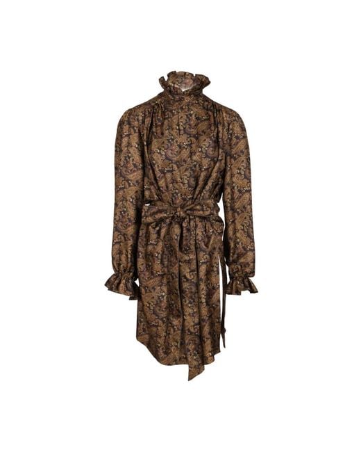 Saint Laurent Brown Short Dresses