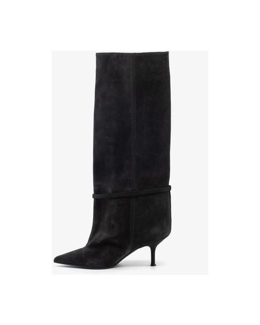 Lella Baldi Black Heeled Boots