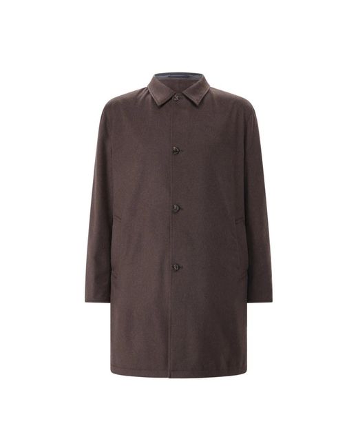 KIRED Brown Single-Breasted Coats for men