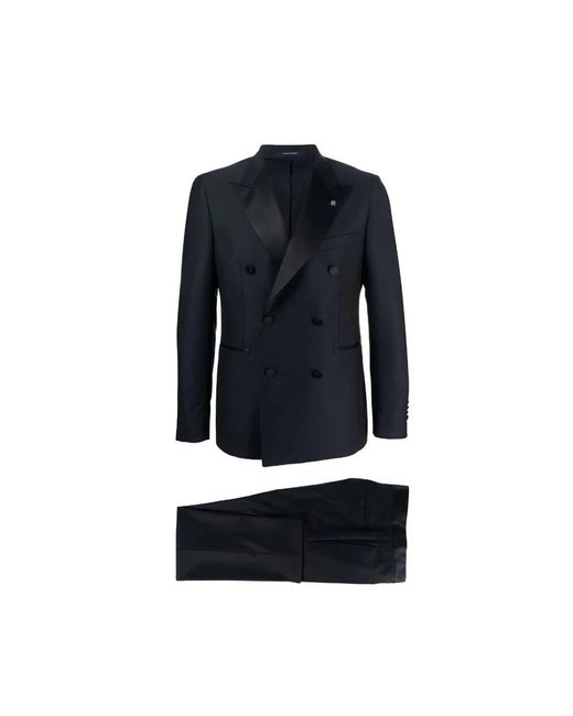 Double Breasted Suits Tagliatore de hombre de color Blue