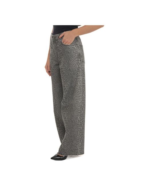 Liu Jo Gray Wide Jeans