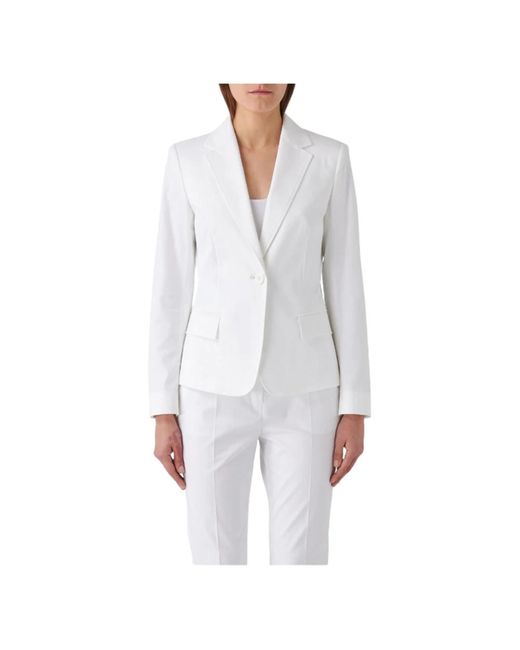 Max Mara Jassen ,Wit ,Sarnico Jacket in het White