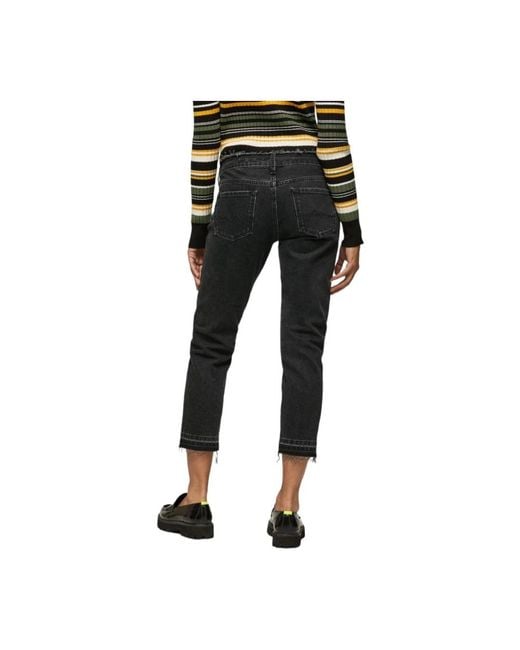 Pepe Jeans Black Cropped Jeans