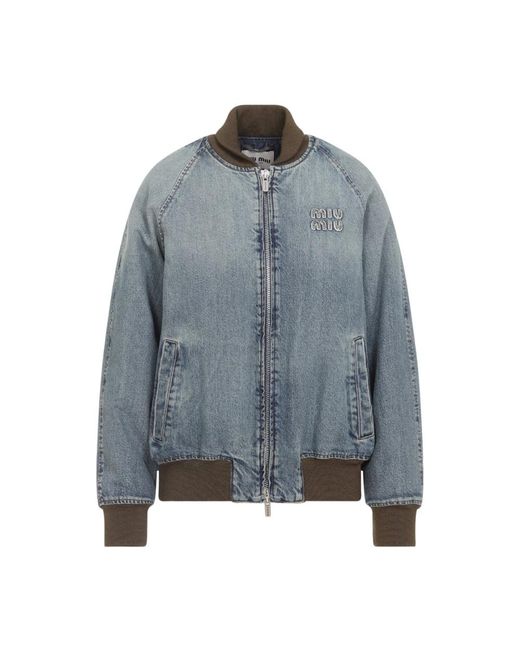 Miu Miu Blue Denim Jackets