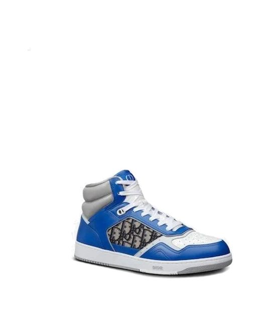 Sneakers high-top con monogramma iconico di Dior in Blue da Uomo