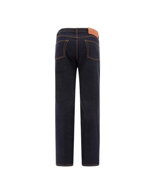 Etro Blauwe Straight-Leg Jeans Hoge Taille in het Blue