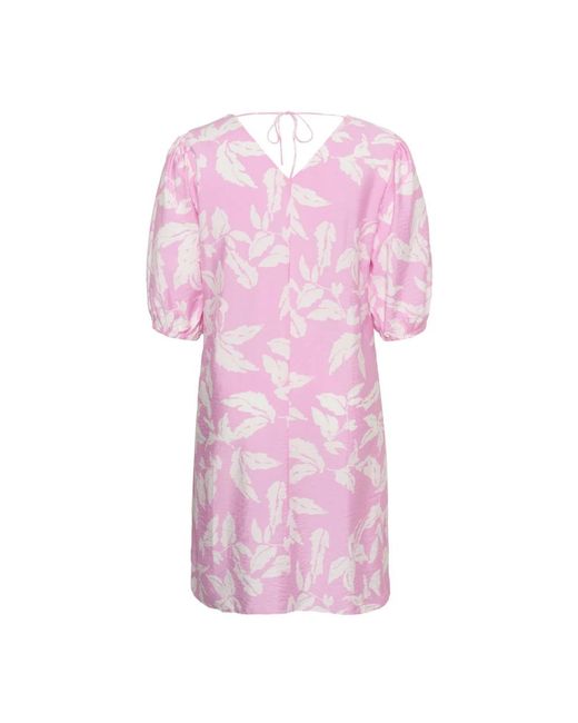 Short Dresses Kaffe de color Pink