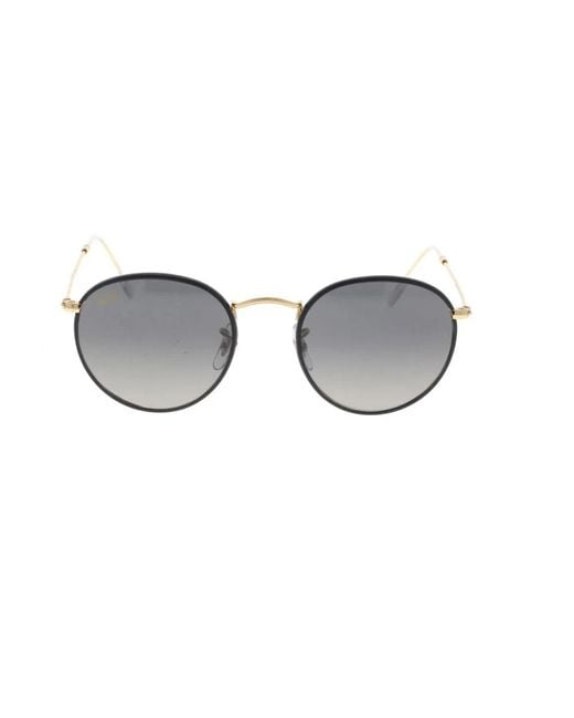 Ray-Ban Ronde Zonnebril Zwart Goud in het Metallic