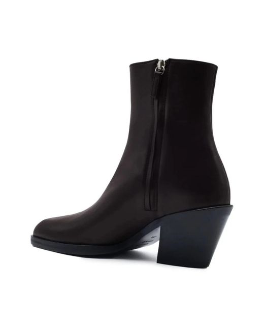 Gia Borghini Black Cowboy & Biker Boots