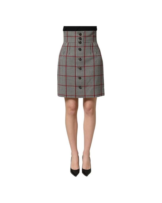 Dolce & Gabbana Gray Short Skirts