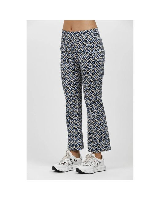Wide Trousers Via Masini 80 de color Blue