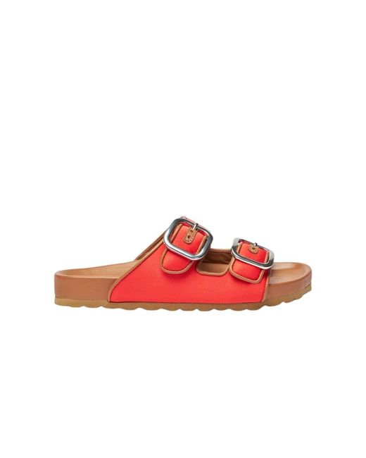 Scarosso Red Flat sandals