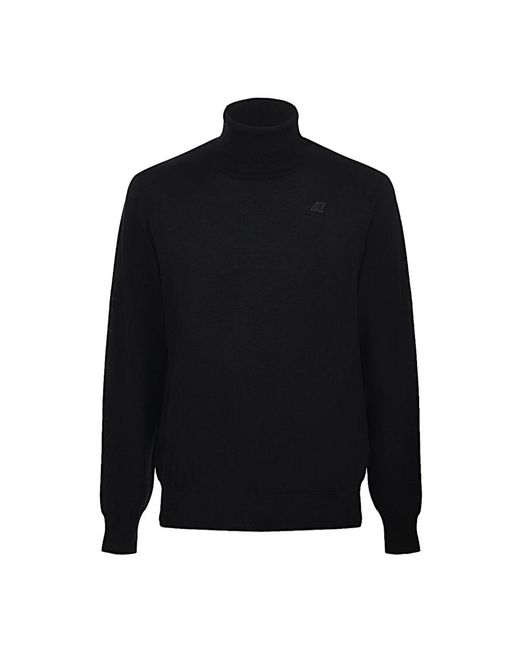 K-Way Black Turtlenecks for men