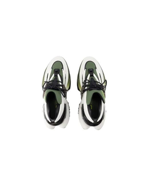 Balmain Leder sneakers in Green für Herren