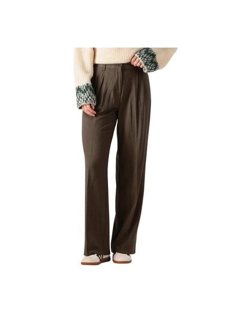 Object Objkara Hw Straight Pant 142 in het Brown