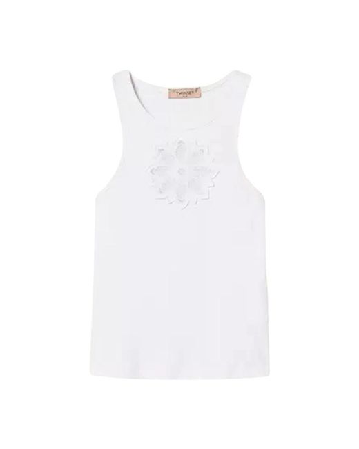 Twinset White Sleeveless Tops