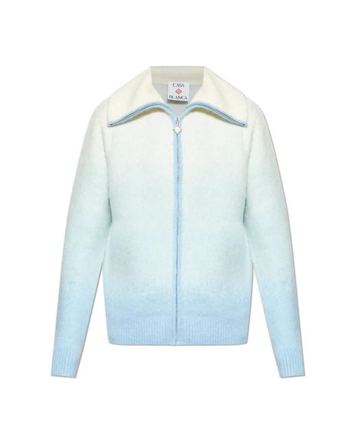 Casablanca Truien & Vesten ,Wit ,Wol Sweatshirts & Hoodies in het Blue voor heren