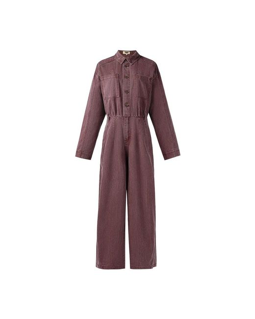 FRNCH Jumpsuits & Playsuits ,Rood ,Katoen Fabiana Jumpsuit in het Purple