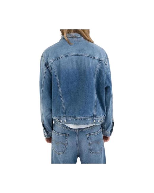 Replay Jassen ,Blauw ,Denim Denim Jas in het Blue voor heren