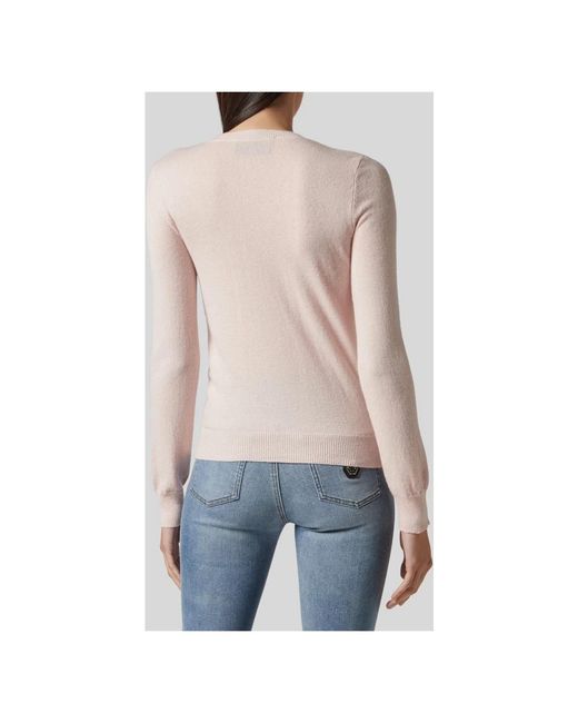 Philipp Plein Pink Pullover Round Neck Ls Skull