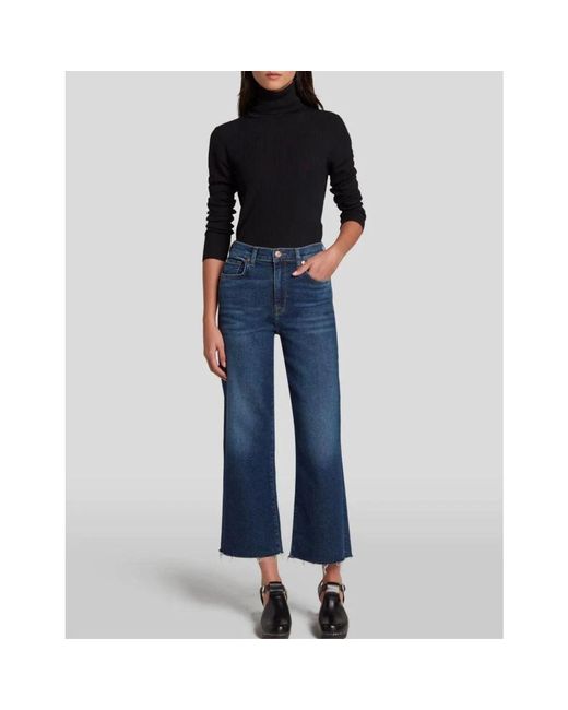 7 For All Mankind Cropped Alexa Pants in het Blue