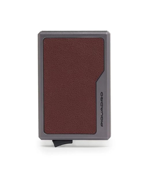Piquadro Accessoires ,Bruin ,Katoen Mag Safe Pop-Up Kaarthouder in het Brown voor heren